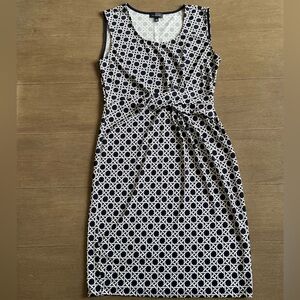 Navy Blue Geometric Dress